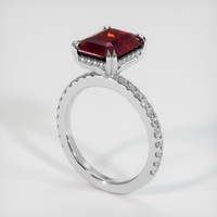 3.72 Ct. Ruby Ring, 14K White Gold 2