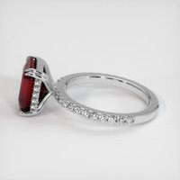 3.72 Ct. Ruby Ring, 14K White Gold 4