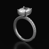 3.25 Ct. Sapphire Ring, 14K White Gold 2