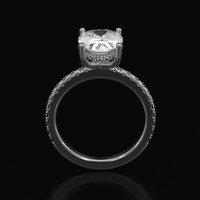 3.25 Ct. Sapphire Ring, 14K White Gold 3