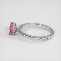 1.20 Ct. Pink Sapphire Ring, 14K White Gold 4