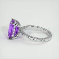8.17 Ct. Purple Sapphire Ring, 14K White Gold 4