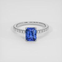 2.02 Ct. Blue Sapphire Ring, 14K White Gold 1