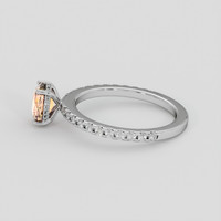 1.20 Ct. Padparadscha Sapphire Ring, 14K White Gold 4