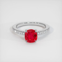 1.27 Ct. Ruby Ring, 14K White Gold 1