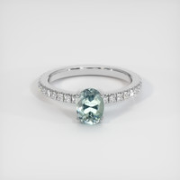 1.33 Ct. Sapphire Ring, 14K White Gold 1
