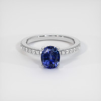 1.56 Ct. Sapphire Ring, 14K White Gold 1