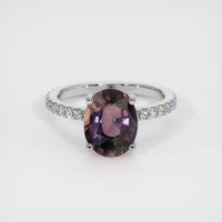 3.15 Ct. Sapphire Ring, 14K White Gold 1