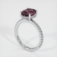 3.15 Ct. Sapphire Ring, 14K White Gold 2
