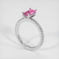 1.04 Ct. Sapphire Ring, 18K White Gold 2