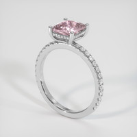 1.87 Ct. Pink Sapphire Ring, 18K White Gold 2