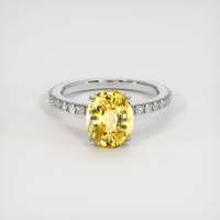 3.55 Ct. Sapphire Ring, 18K White Gold 1