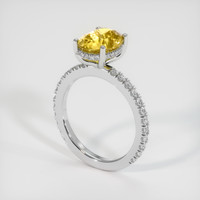 3.55 Ct. Sapphire Ring, 18K White Gold 2