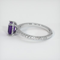 1.20 Ct. Purple Sapphire Ring, 18K White Gold 4