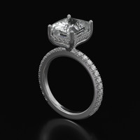 6.20 Ct. Sapphire Ring, 18K White Gold 2