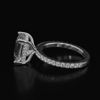 6.20 Ct. Sapphire Ring, 18K White Gold 4