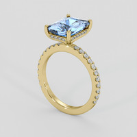 4.31 Ct. Blue Sapphire Ring, 10K Yellow Gold 2