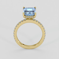 4.31 Ct. Blue Sapphire Ring, 10K Yellow Gold 3