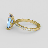 4.31 Ct. Blue Sapphire Ring, 10K Yellow Gold 4