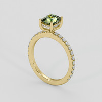 1.54 Ct. Yellowish Green Sapphire Ring, 10K Yellow Gold 2