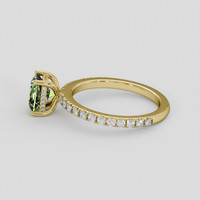 1.54 Ct. Yellowish Green Sapphire Ring, 10K Yellow Gold 4
