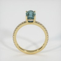 2.29 Ct. Bluish Green Sapphire Ring, 10K Yellow Gold 3