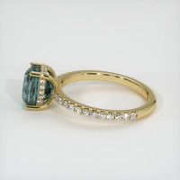 2.29 Ct. Bluish Green Sapphire Ring, 10K Yellow Gold 4
