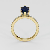 3.03 Ct. Blue Sapphire Ring, 14K Yellow Gold 3