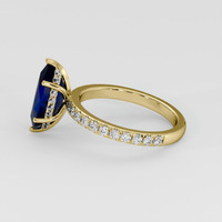 3.03 Ct. Blue Sapphire Ring, 14K Yellow Gold 4