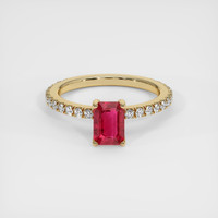 1.32 Ct. Ruby Ring, 14K Yellow Gold 1