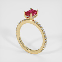 1.32 Ct. Ruby Ring, 14K Yellow Gold 2