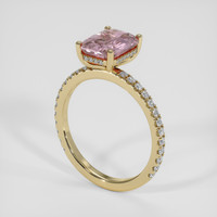 2.89 Ct. Purplish Pink Sapphire Ring, 14K Yellow Gold 2