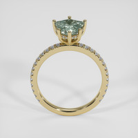 2.55 Ct. Bluish Green Sapphire Ring, 14K Yellow Gold 3