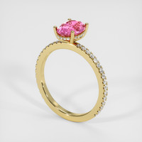 2.03 Ct. Pink Sapphire Ring, 14K Yellow Gold 2