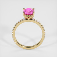 2.08 Ct. Pink Sapphire Ring, 14K Yellow Gold 3