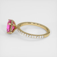 2.08 Ct. Pink Sapphire Ring, 14K Yellow Gold 4