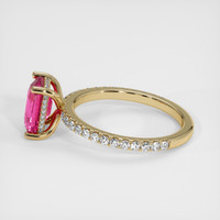 2.10 Ct. Pink Sapphire Ring, 14K Yellow Gold 4