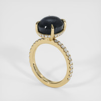 8.03 Ct. Greyish Blue Sapphire Ring, 14K Yellow Gold 2