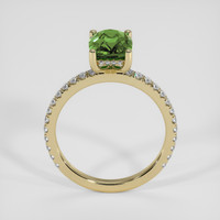 2.19 Ct. Bluish Green Sapphire Ring, 14K Yellow Gold 3