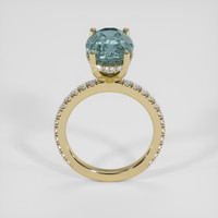 7.47 Ct. Bluish Green Sapphire Ring, 14K Yellow Gold 3