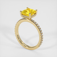 3.17 Ct. Sapphire Ring, 14K Yellow Gold 2