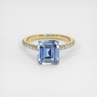 4.06 Ct. Sapphire Ring, 18K Yellow Gold 1