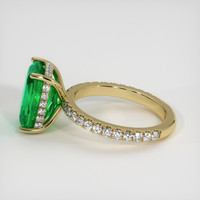 3.33 Ct. Emerald Ring, 18K Yellow Gold 4