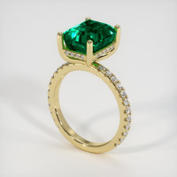 3.54 Ct. Emerald Ring, 18K Yellow Gold 2