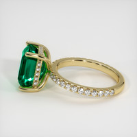 3.54 Ct. Emerald Ring, 18K Yellow Gold 4