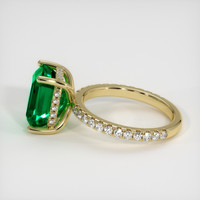 3.35 Ct. Emerald Ring, 18K Yellow Gold 4
