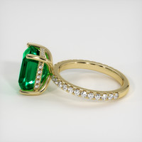 3.79 Ct. Emerald Ring, 18K Yellow Gold 4