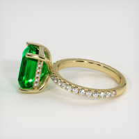 3.53 Ct. Emerald Ring, 18K Yellow Gold 4