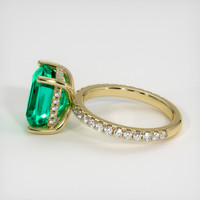 3.09 Ct. Emerald Ring, 18K Yellow Gold 4