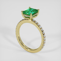 1.68 Ct. Emerald Ring, 18K Yellow Gold 2